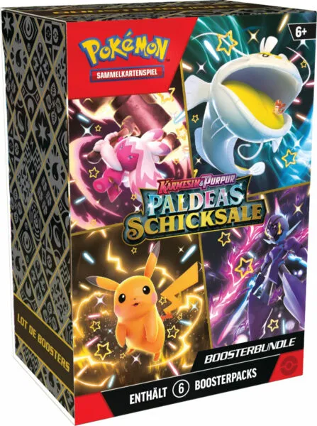 Pokémon Karmesin & Purpur 6er Booster Bundle Paldeas Schicksale 