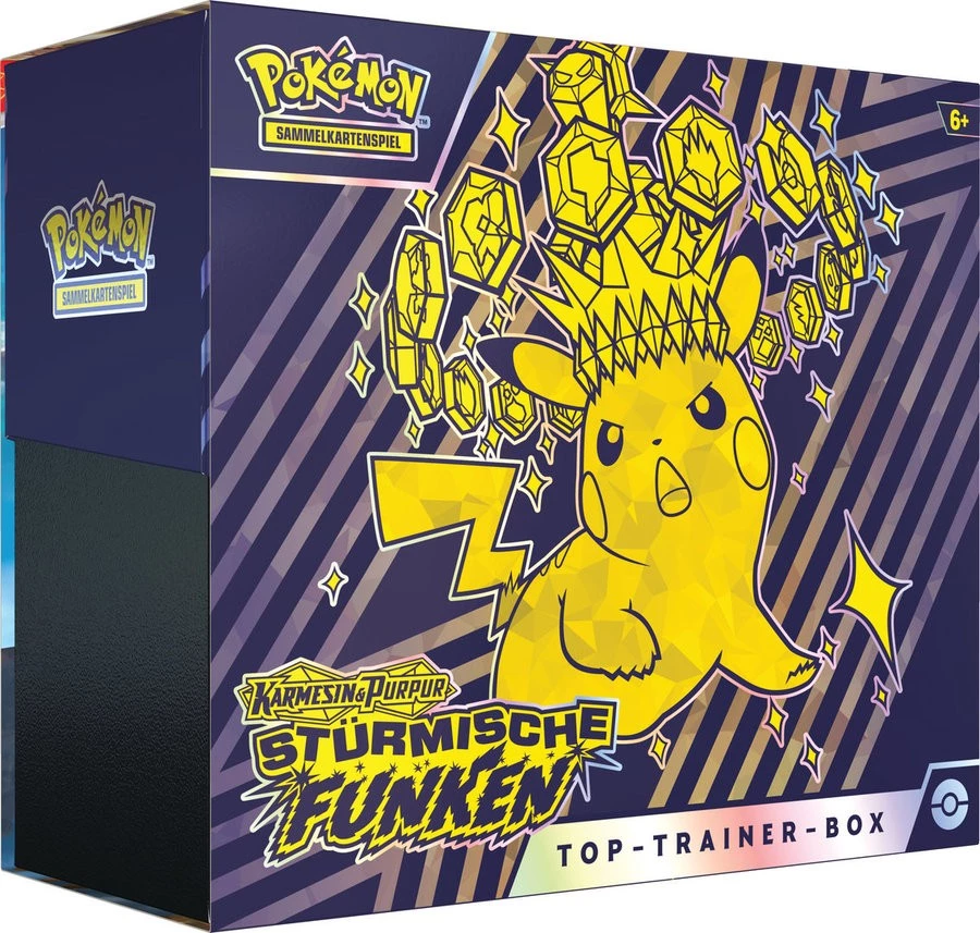 Pokemon Karmesin & Purpur Stürmische Funken Top Trainer Box Deutsch
